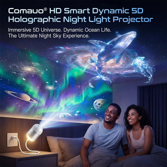 Comauo® Night Light Projector - Smart Holographic Star Projector