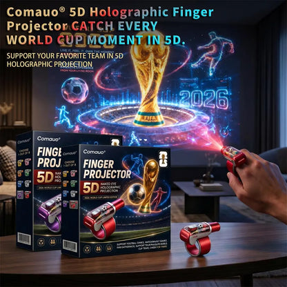 Comauo® Finger Projector – 5D Naked-Eye Holographic Projection (World Cup Limited Edition)