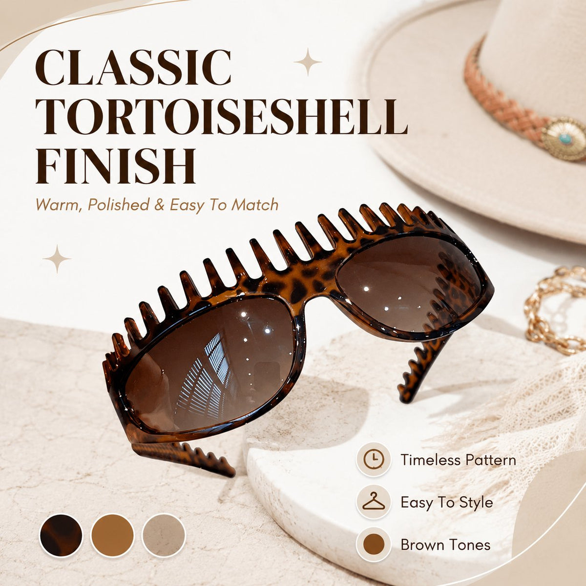 Yovot® 2-In-1 Tortoiseshell Headband Sunglasses