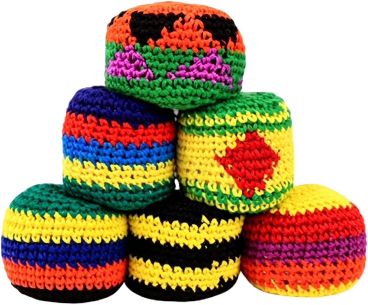 Hacky Balls. Handmade Knitted Footbag Sack 2026 Upgraded Assorted Foot Bag