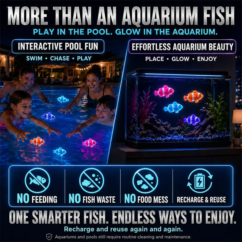 HUBUQ® Glow-in-the-dark electronic pet fish