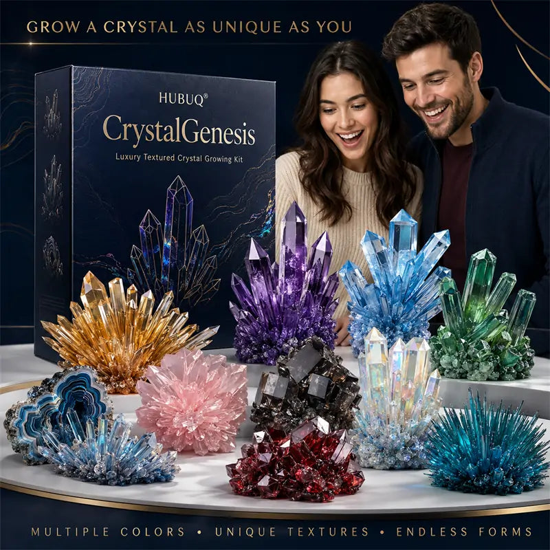 HUBUQ® CrystalGenesis — Luxury Textured Crystal Growing Kit