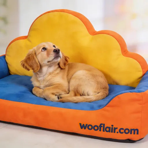 Wooflair® Cloud Comfort Orthopedic Dog Bed – Ultra-Soft Plush Pet Mat with Raised Edges for Medium & Large Dogs